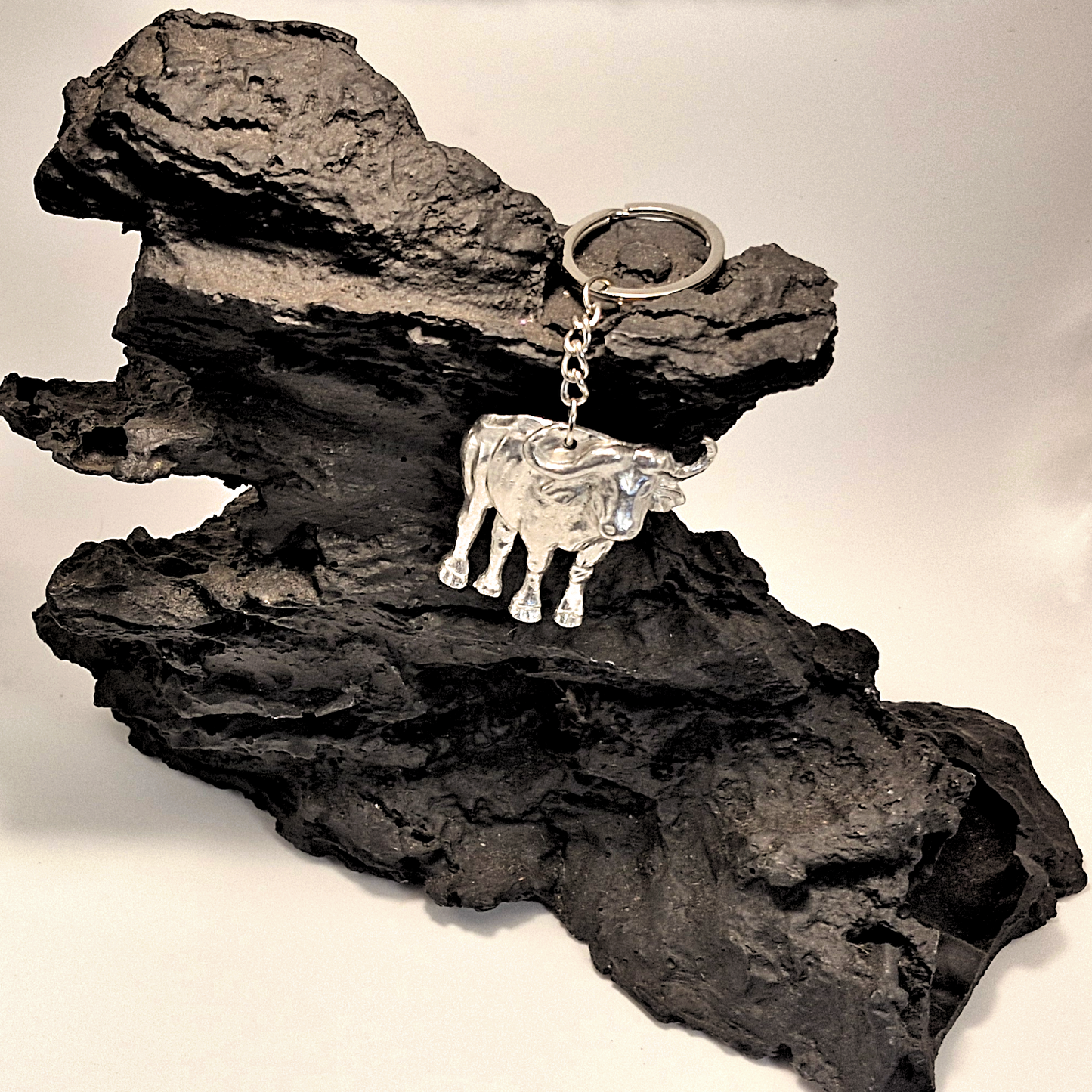 Pewter - Keyring Buffalo