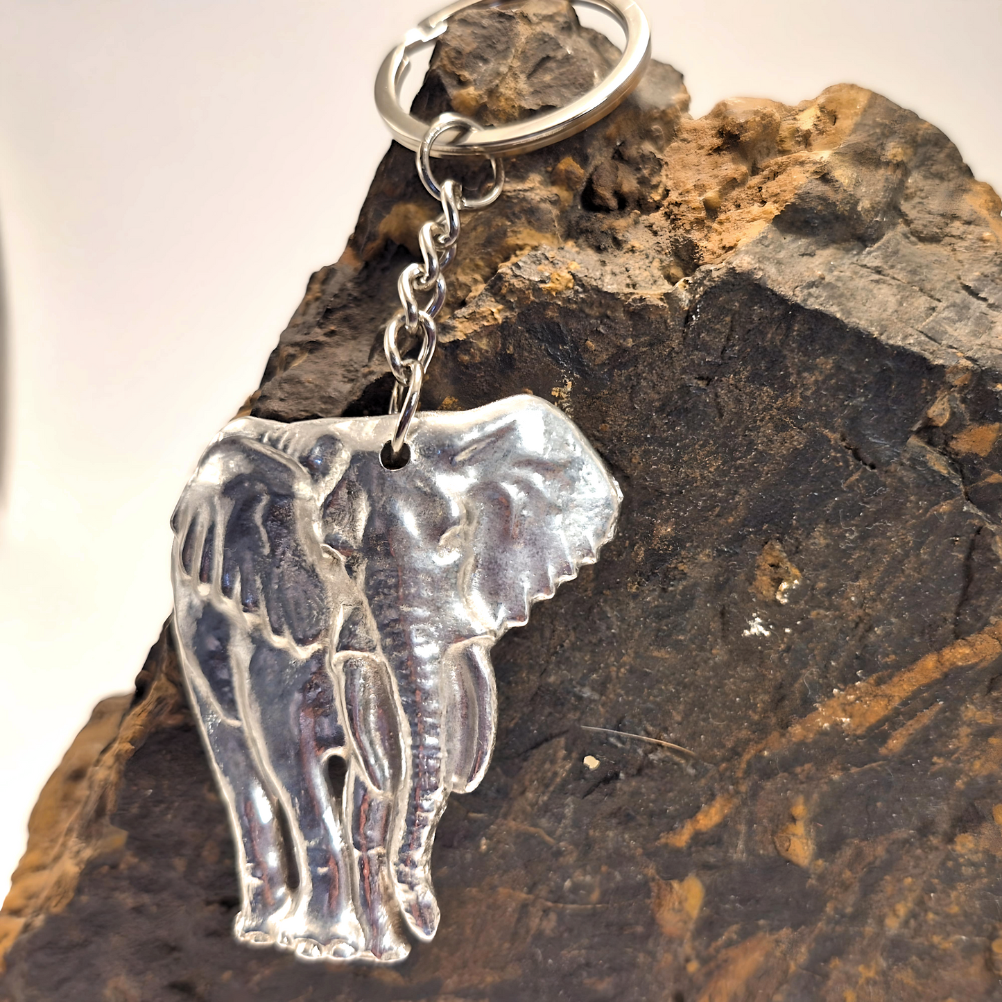 Pewter - Keyring Elephant