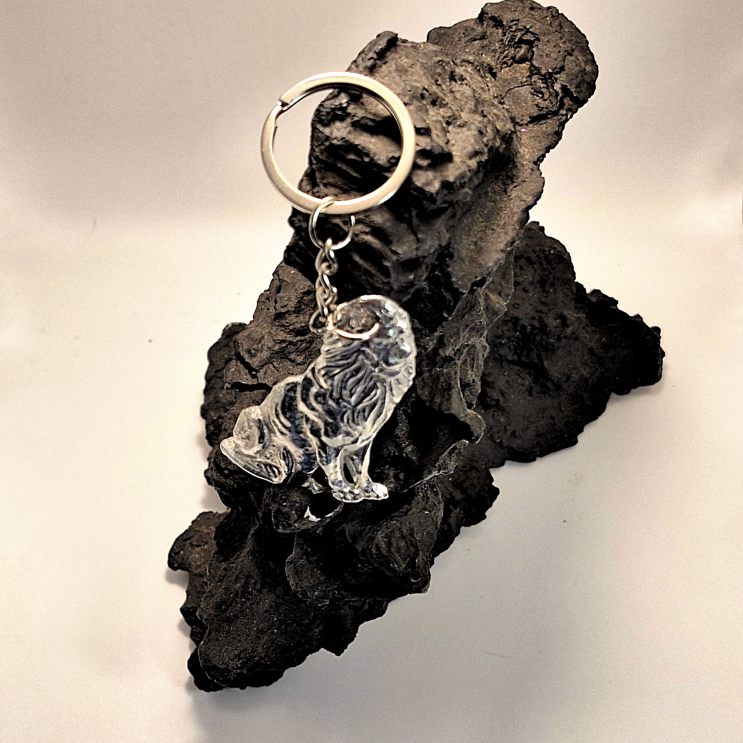 Pewter - Keyring Lion