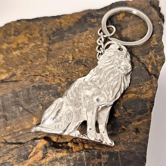 Pewter - Keyring Lion