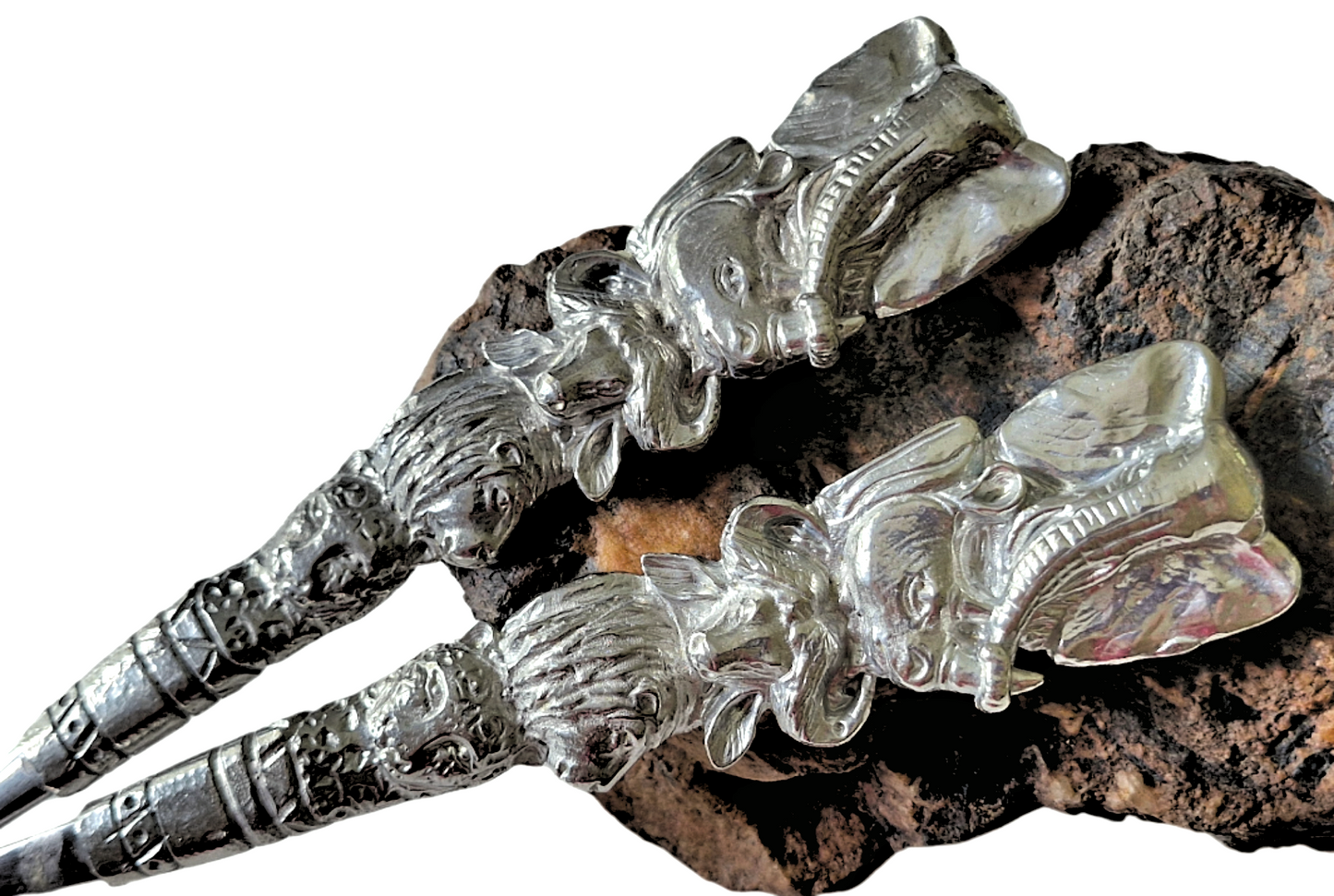 Pewter - Salad Server Set - Africa's Big Five