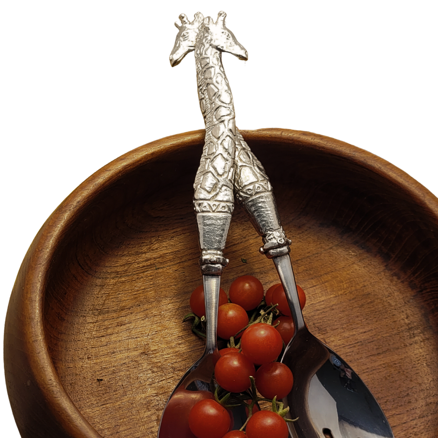 Pewter - Salad Servers - Giraffe