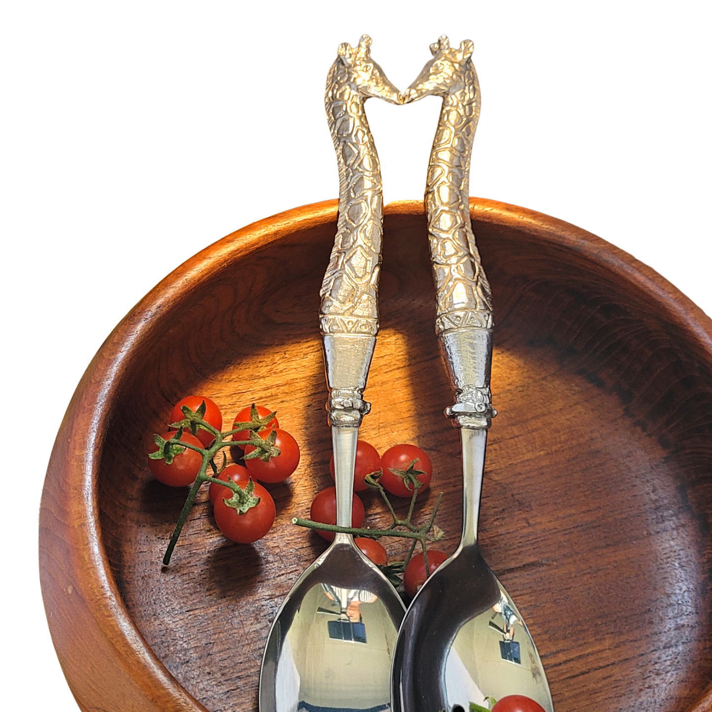 Pewter - Salad Servers - Giraffe