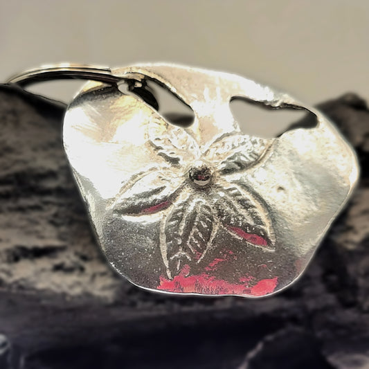 Pewter Keyring - Unique Sand Dollar
