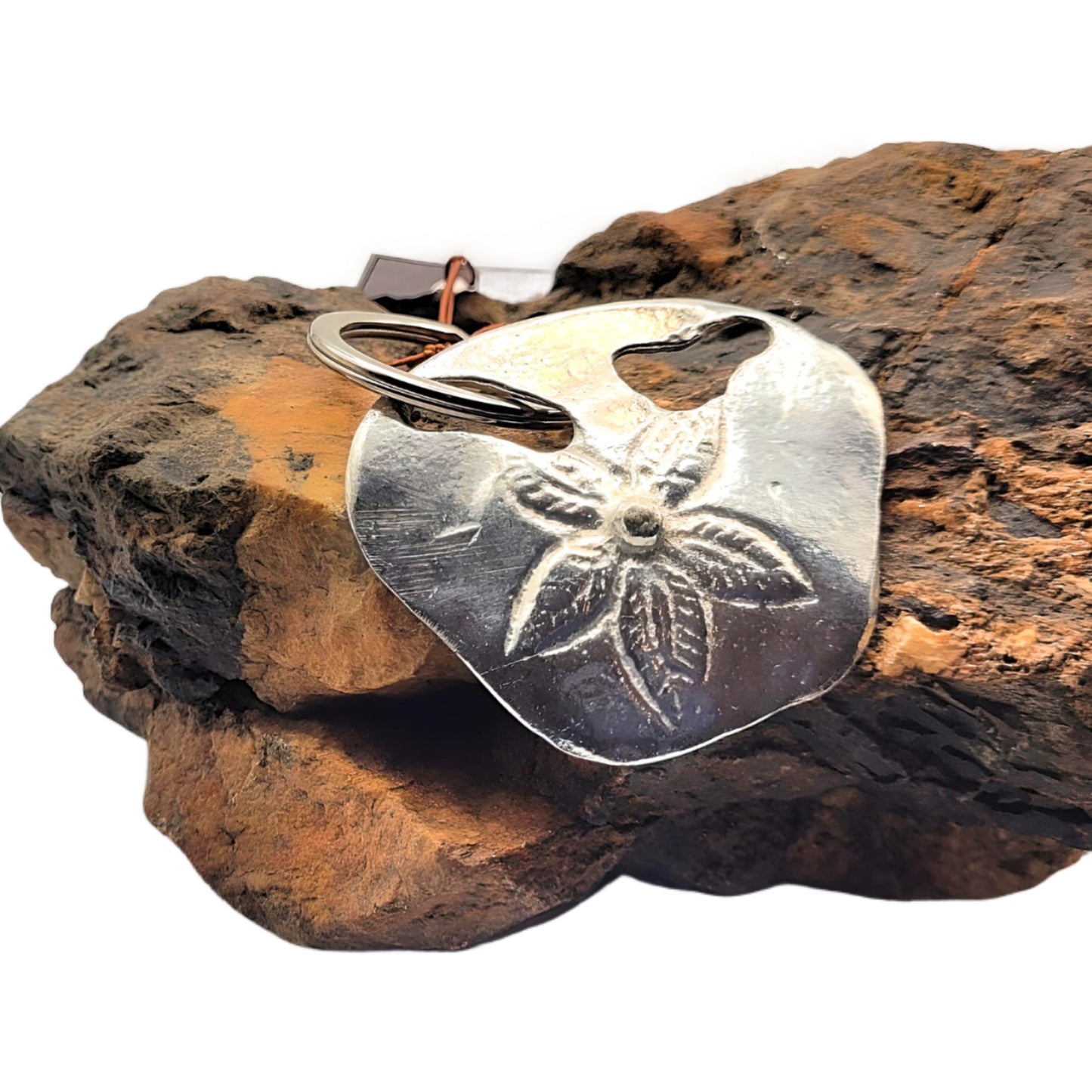 Pewter Keyring - Unique Sand Dollar