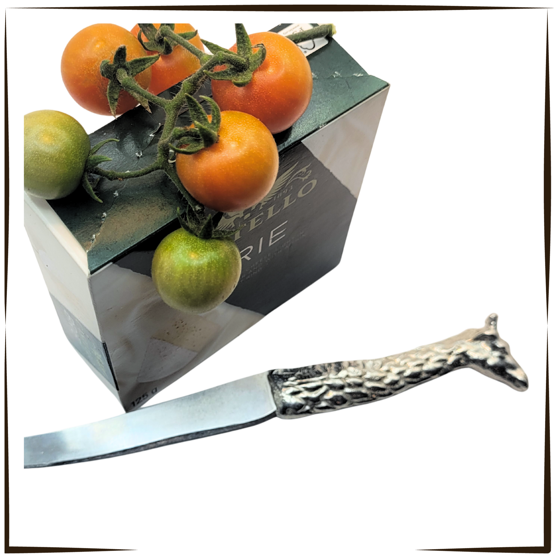 Pewter - Elegant Giraffe Cheese Knife With Stainless Steel Blade