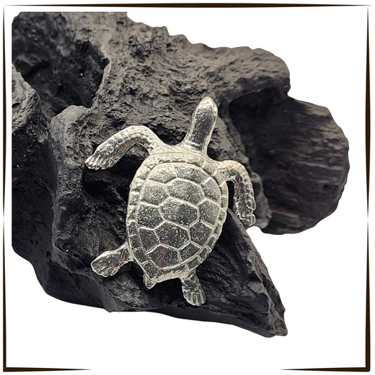 Pewter - Brave Hawksbill Sea Turtle - Amber