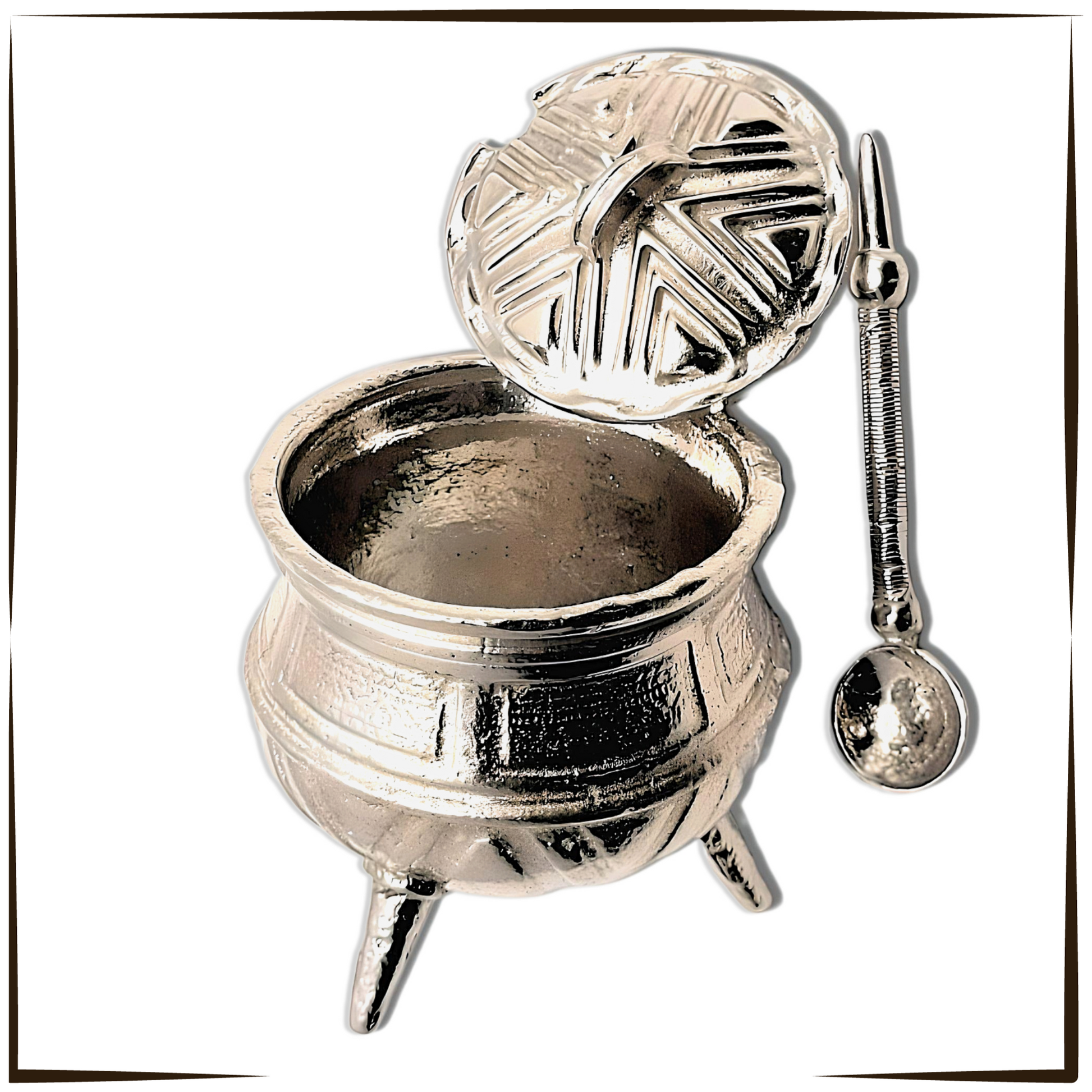 Pewter - Potjie Pot with Spoon 