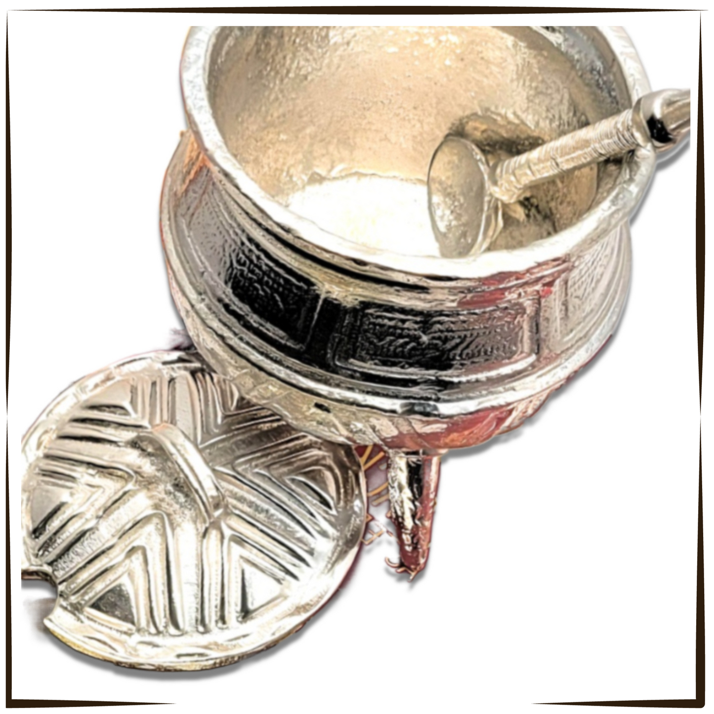 Pewter - Potjie Pot with Spoon - Large