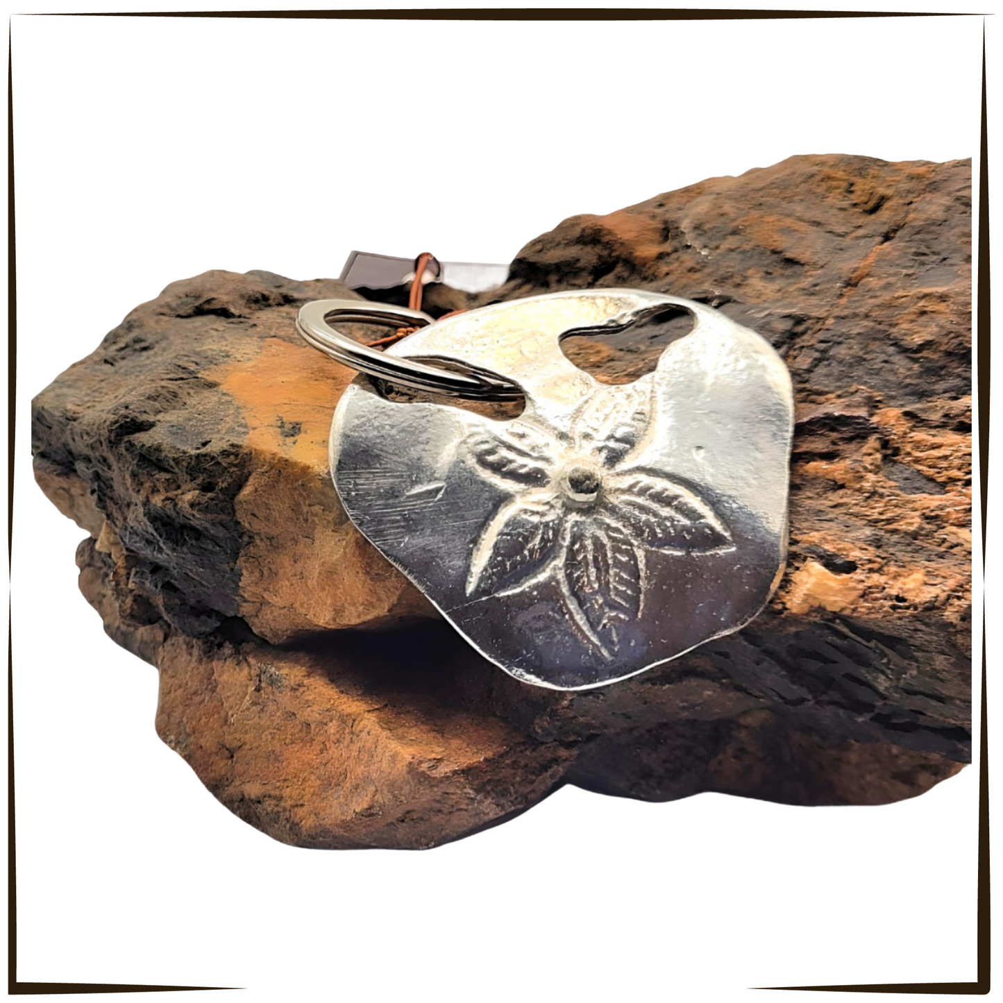 Pewter - Unique Sand Dollar Keyring