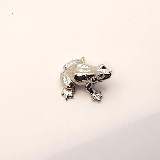 Pewter - Cute Little Fat Frog Plops