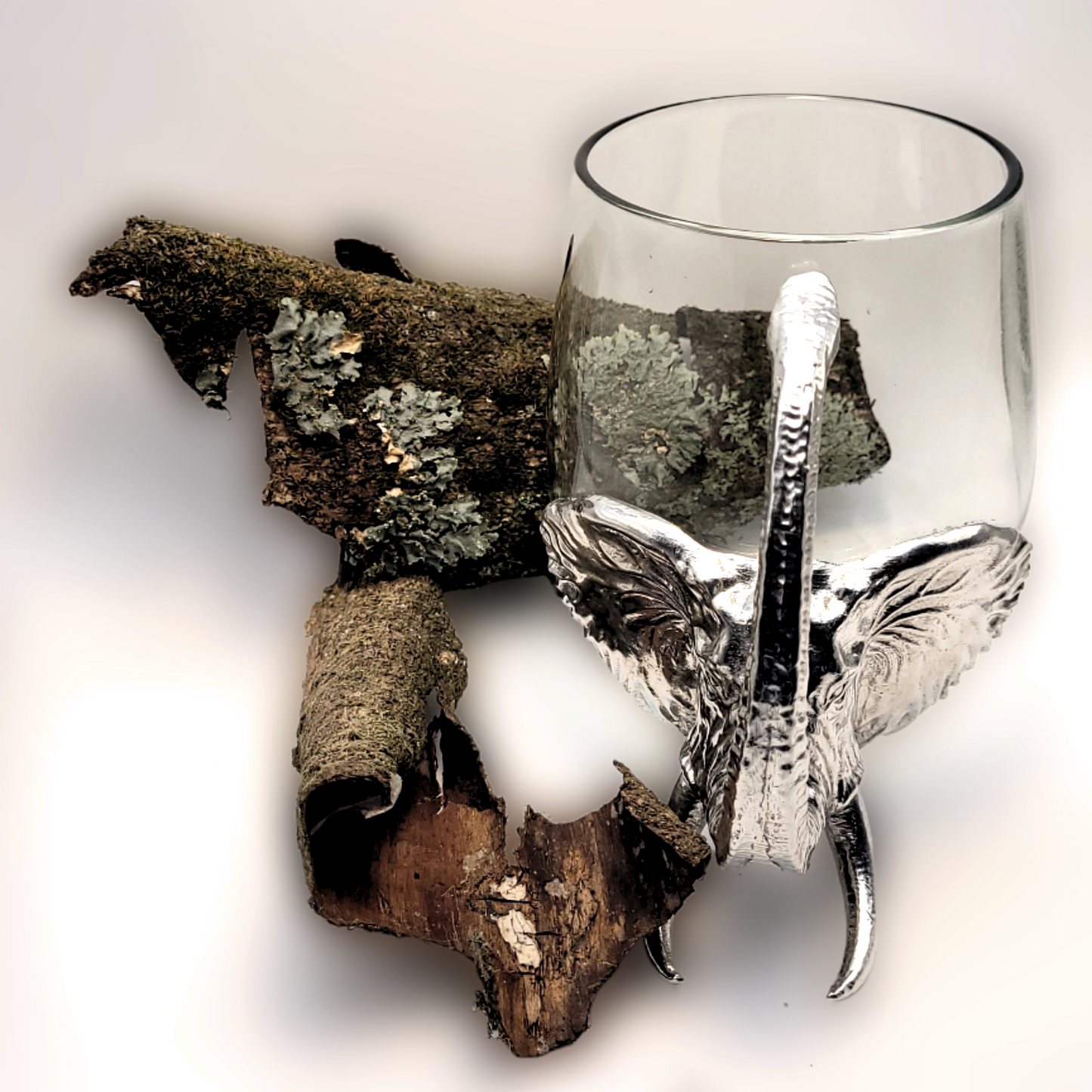 Recycled Glass and Pewter Beer Glass - Tusker The Elephant