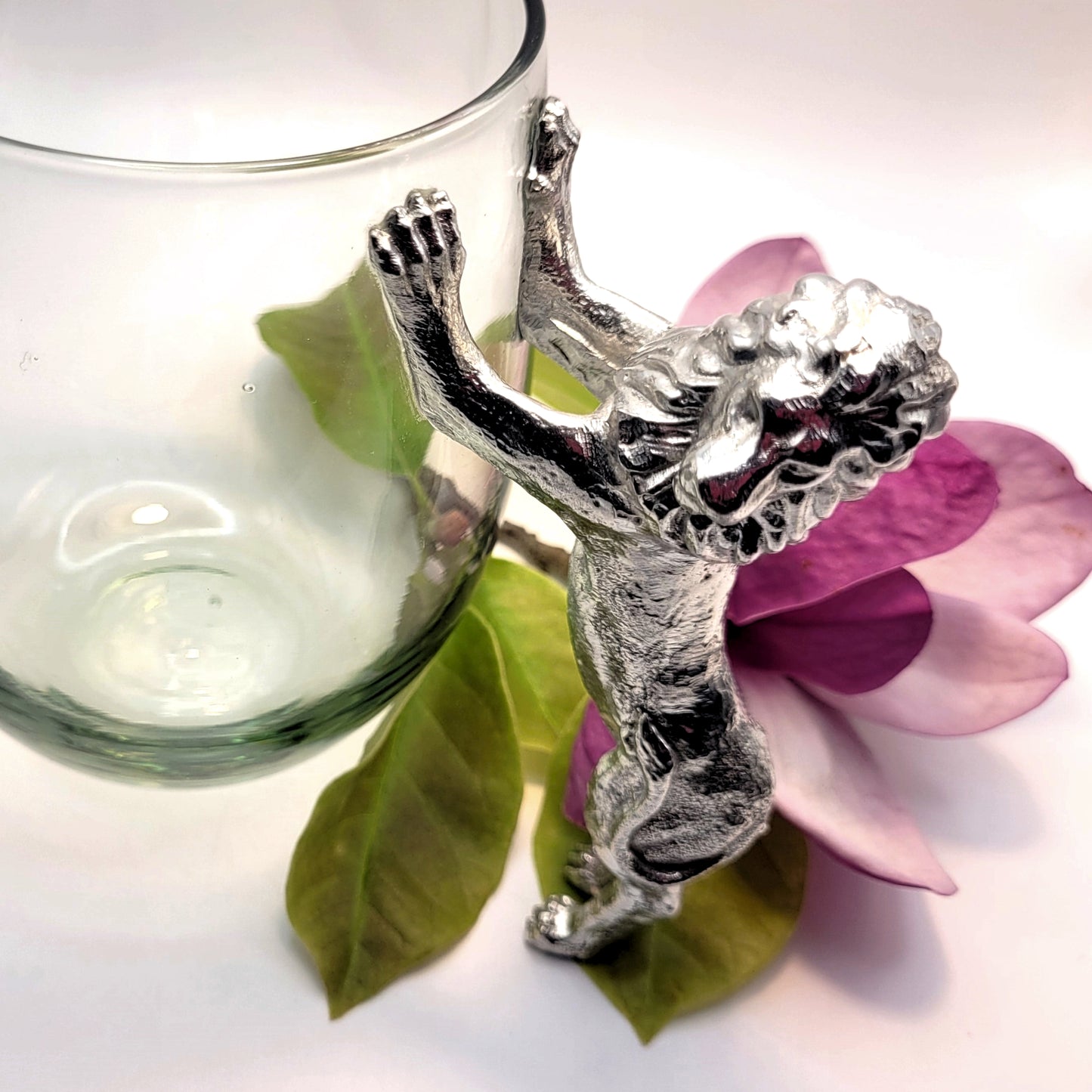 Recycled Glass and Pewter Beer Glass - Kiara The Lion