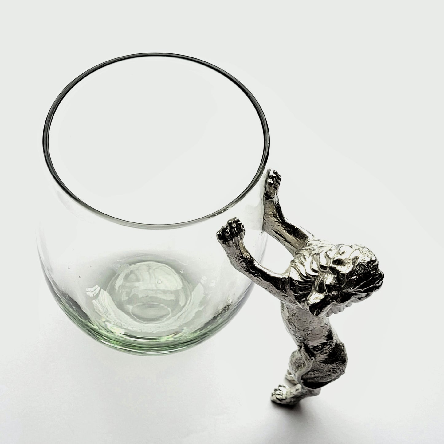 Recycled Glass and Pewter Beer Glass - Kiara The Lion