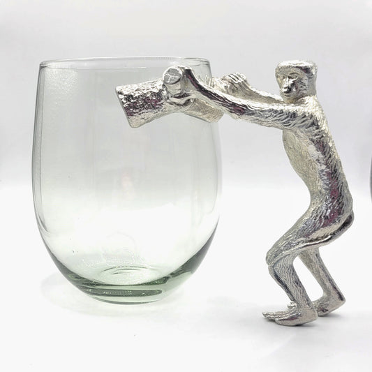 Recycled Glass with Pewter - Beer Glass - Finley the Brazen Monkey