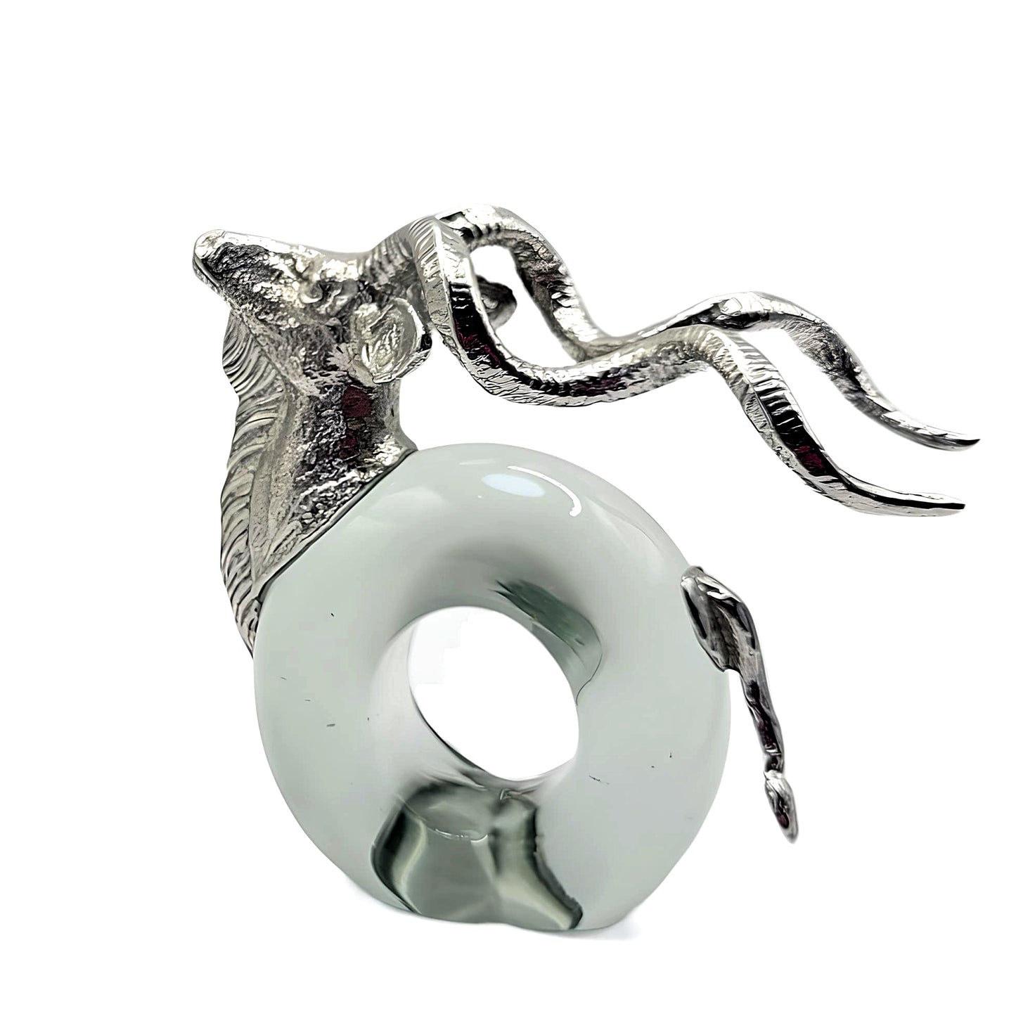 Pewter and Recycled Glass - Napkin Ring - Kudu