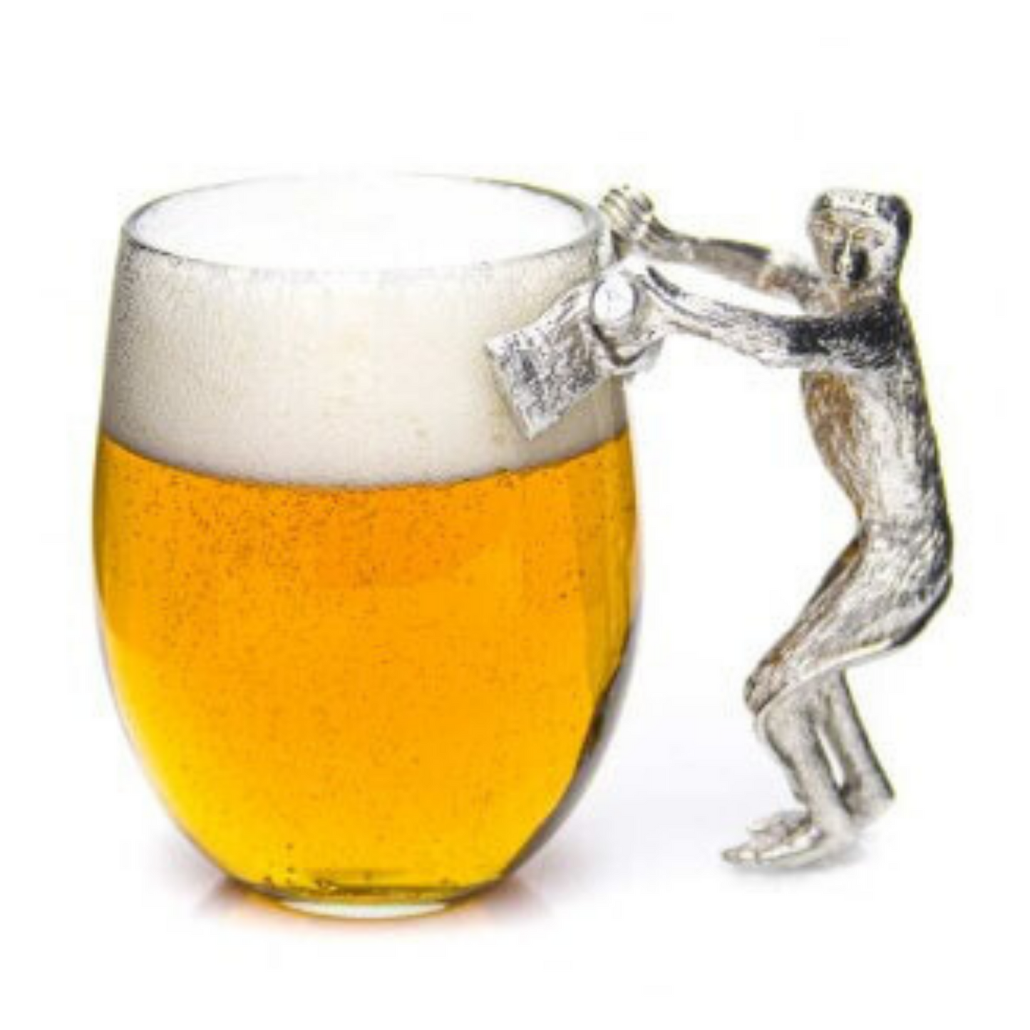 Recycled Glass with Pewter - Beer Glass - Finley the Brazen Monkey