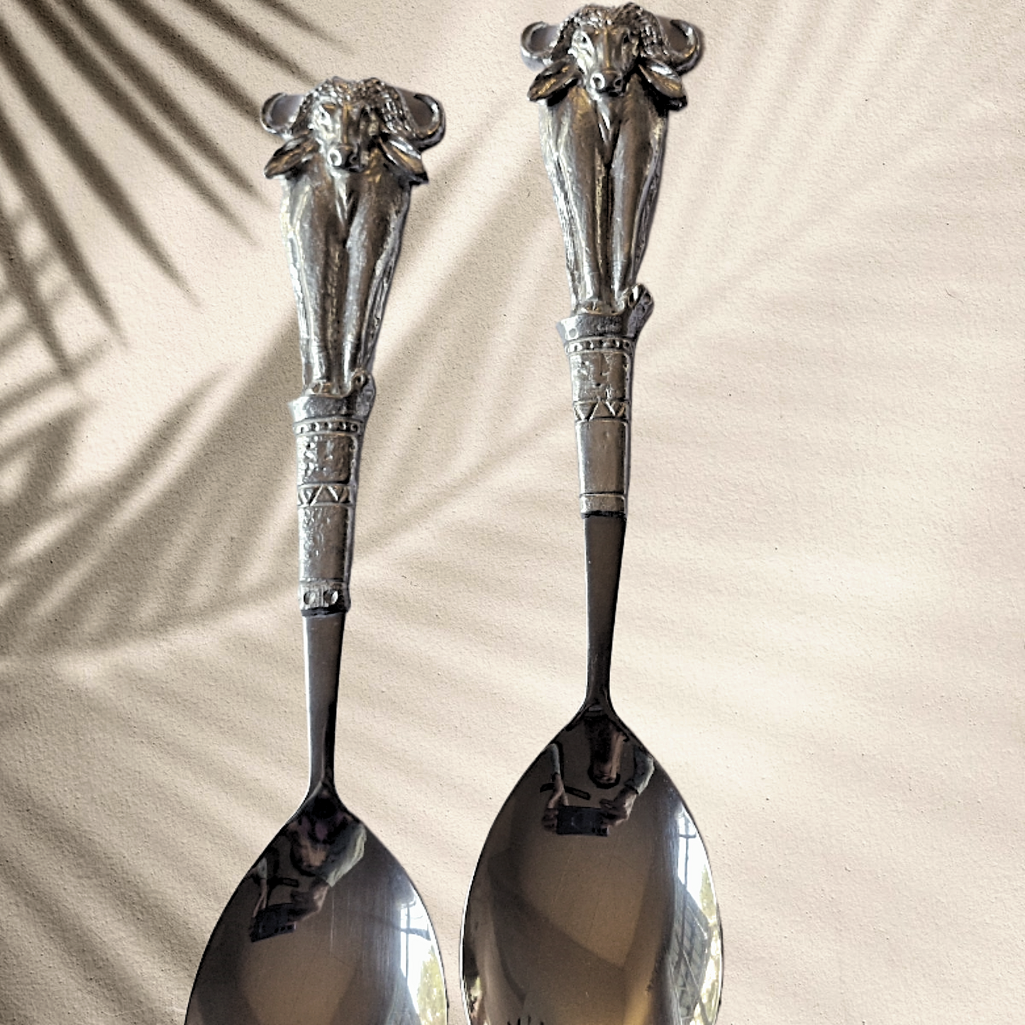 Pewter - Salad Servers - Buffalo