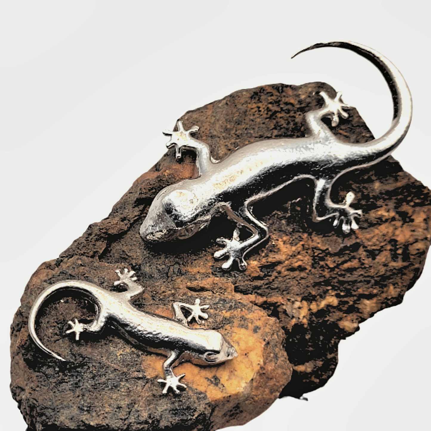 Pewter - Cheery Gecko Bella and Baby Blossom