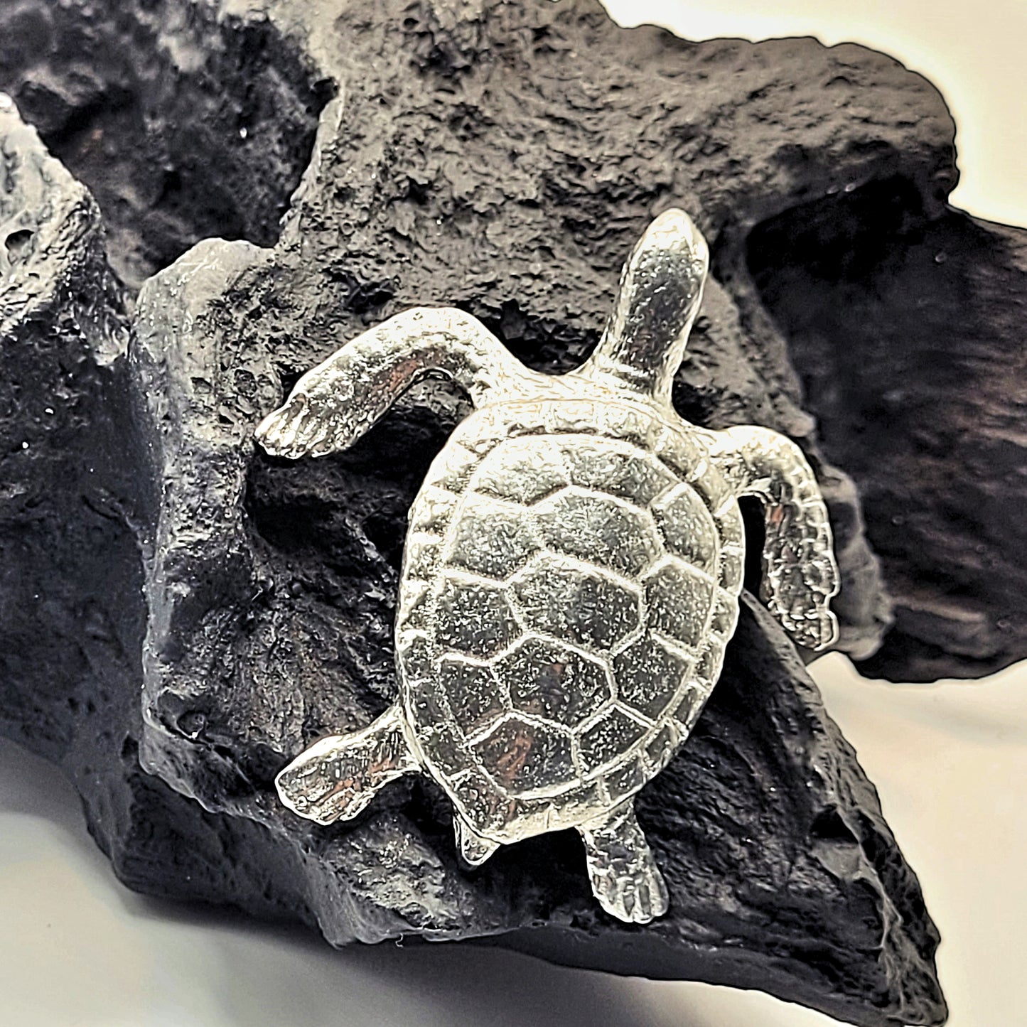 Pewter - Brave Hawksbill Sea Turtle - Amber