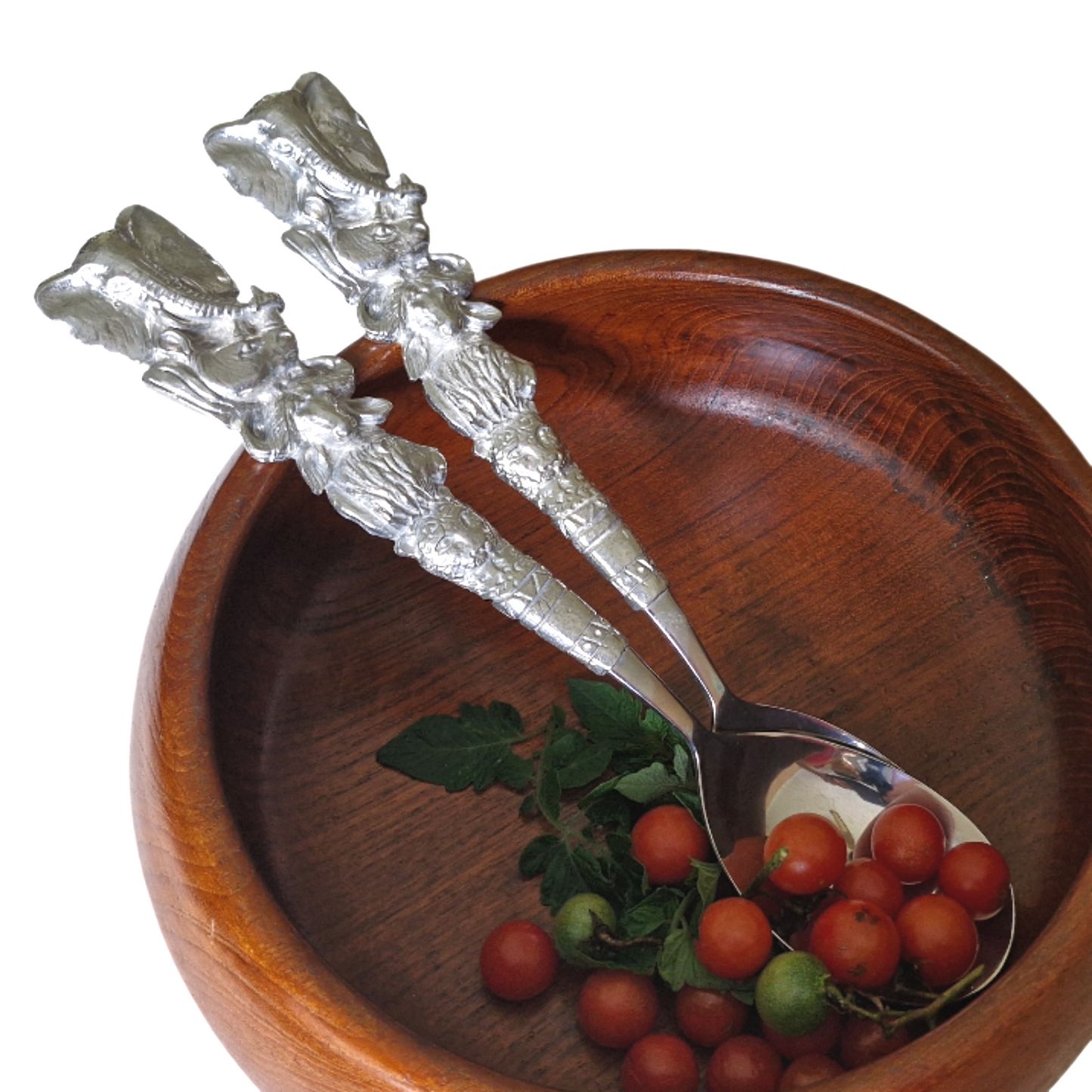 Pewter - Salad Server Set - Africa's Big Five