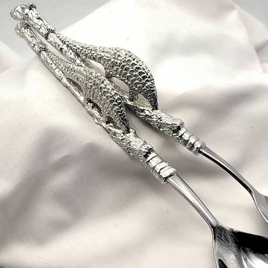 Pewter - Salad Servers - Pangolin